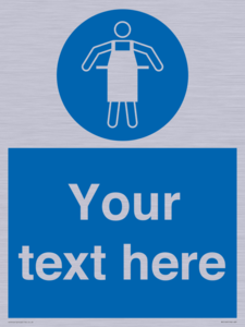 Custom Protective Apron Required Sign